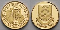 Kiribati 10 Dollar<br>1,24g fein<br>13,92 mm Ø Heilige drei Könige, inkl. Kapsel und MDM-Zertifikat