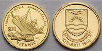 Kiribati 10 Dollar1,24g fein13,92 mm Ø Titanic, inkl. Kapsel und MDM-Zertifikat, RAR