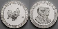 Spanien 2000 Pesetas Oly. Sommerspiele in Barcelona -Tamusisches Boot- inkl. Kapsel, orig. Zertifikat