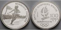Frankreich 100 Franc Oly. Winterspiele in Albertville - Eiskunstlaufpaar - mit MDM Zertifikat