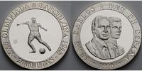 Spanien 2000 Pesetas Oly. Sommerspiele in Barcelona - Fußball - inkl. Kapsel