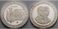 Spanien 2000 Pesetas Oly. Sommerspiele in Barcelona - Olympisches Feuer - inkl. Kapsel