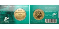 Australien 5 Dollar XI.Paralympische Sommerspiele 2000 in Sydney - Rollstuhlrennen -Coincard m.Hülle