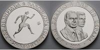 Spanien 2000 Pesetas Oly. Sommerspiele in Barcelona - Läufer - inkl. Kapsel