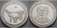 Spanien 2000 Pesetas Oly. Sommerspiele in Barcelona - Tauziehen - inkl. Kapsel