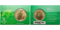 Australien 5 Dollar Olympische Sommerspiele 2000 in Sydney - Baseball 27 - 28 - Coincard mit Hülle