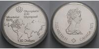 Kanada 10 Dollar XXI. Oly. Sommerspiele 1976 Montreal, 1. Ausgabe, Geographische Motive,in Kapsel
