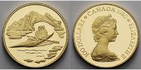 Kanada 100 Dollar, 15,55g fein, 27mm Ø 100 Jahre Artische Inseln - Inuit im Kajak, 1/2 Unze Gold im org. Etui & Zerti.