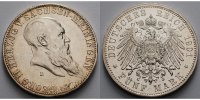 Sachsen-Meiningen 5 Mark Georg II., 1866-1914,