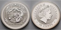Australien 50 Cents,1/2 oz. Jahr des Drachen / Chines.Tierkreiszeichen 1/2 oz.