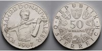 Österreich 50 Schilling 18 g fein 34 mm Ø 100 Jahre Donauwalzer v. Johann Strauß jr.
