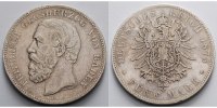 Baden 5 Mark Großherzog Friedrich I, 1856-1907, J.27