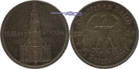 3. Reich 1933 - 1945 5 RM Garnisonkirche von Potsdam, mit Datum
