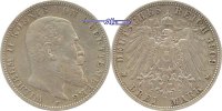 Württemberg 3 Mark Kursmünze, Wilhelm II,
