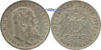 Württemberg 3 Mark Kursmünze, Wilhelm II,