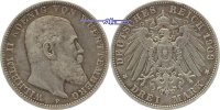 Württemberg 3 Mark Kursmünze, Wilhelm II,