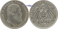 Württemberg 3 Mark Kursmünze, Wilhelm II,