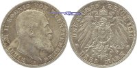 Württemberg 3 Mark Kursmünze, Wilhelm II,