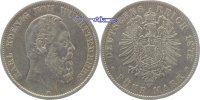 Württemberg 5 Mark Karl 1864-1891,