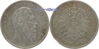 Württemberg 5 Mark Karl 1864-1891,