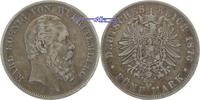 Württemberg 5 Mark Karl 1864-1891,