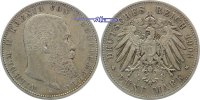 Württemberg 5 Mark Kursmünze, Wilhelm II,1891-1918