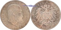 Württemberg 5 Mark Kursmünze, Wilhelm II,1891-1918