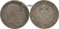 Württemberg 5 Mark Kursmünze, Wilhelm II,1891-1918