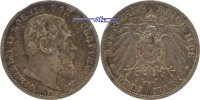 Württemberg 3 Mark Kursmünze, Wilhelm II,