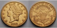 USA 20 $<br> 30,09g<br>fein<br>34 mm 1877-...