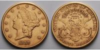 USA 20 $ 30,09gfein34 mm Liberty, San Francisco 1888 S Gold, (Coronet Head Double Eagle)