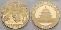 China 20 Yuan,<br>1,55g <br>fein 2013 stgl...