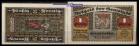 Herstelle Westfalen 50 Pf. 1 Mark, Gemeinde 1.11.1921 - 1.3.1922, ohne Wz,