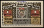 Herstelle Westfalen 1 Mark, Gemeinde 1.11.1921 - 1.3.1922, ohne Wz,