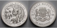 Somalia 100 Shillings1 oz.&Oslash; 39 mm 2008  PP Elefant 5. Ausgabe, 999er Sil... 189,90 EUR 