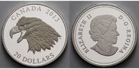 Kanada 20 $ 20 $ Weißkopfseeadler, (Bald Eagle) changierende -weiße - Swarowski Kristalle
