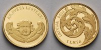 Lettland 1 Lats 1/24g fein 13,92 mm Ø Kirche Lestene, inkl. Kapsel & Etui & Zertifikat & Broschüre