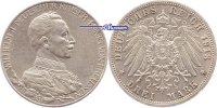 Preussen 3 Mark Wilhelm II, 25jähriges Regierungsjubiläum, J.112