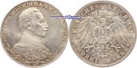Preussen 3 Mark Wilhelm II, 25jähriges Regierungsjubiläum, J.112