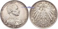 Preussen, 2 Mark Wilhelm II, 25jähriges Regierungsjubiläum, J.111