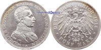 Preussen, 5 Mark Wilhelm II, 1888-1918, Büste in Uniform, J.114