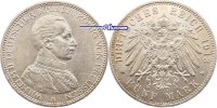 Preussen, 5 Mark Wilhelm II, 1888-1918, Büste in Uniform, J.114