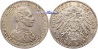 Preussen, 5 Mark Wilhelm II, 1888-1918, Büste in Uniform, J.114