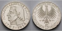 Deutschland, Bundesrepublik 5 DM Fichte, Johann Gottlieb,