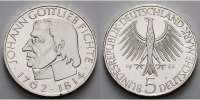Deutschland, Bundesrepublik 5 DM Fichte, Johann Gottlieb,