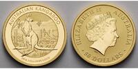 Australien 50 Dollar 1/2 oz 15,55g fein 24,5mm Ø 1/2 oz. Känguruh / Nugget, in der originaler Kapsel