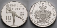 San Marino 10 Euro 100. Jahrestag Emilio Greco, 1913 - 2013