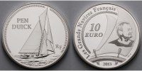 Frankreich 10 Euro Schiff Pen Duick, franz.Schiffe Nr. 4 - inkl. Etui & Zertifikat & Schuber