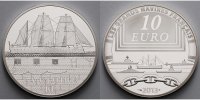 Frankreich 10 Euro Schiff La Gloire, franz.Schiffe Nr. 5 - inkl. Etui & Zertifikat & Schuber