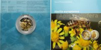 Luxemburg 5 Euro Biene (Niobmünze); Serie: Fauna und Flora 5. Ausgabe,SELTEN